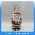 Wholesale ceramic toothpick holder with santa design for kitchen